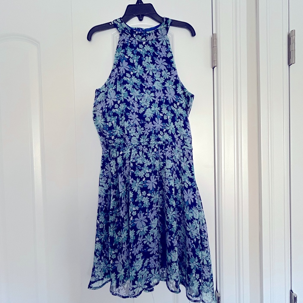 Girls Floral Halter Dress